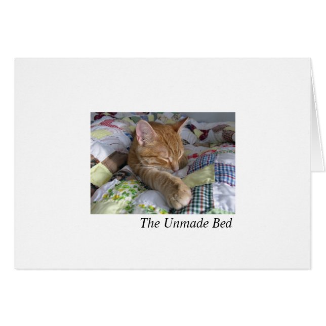 Ogjort bed hälsningskort (Framsidan Horizontal)