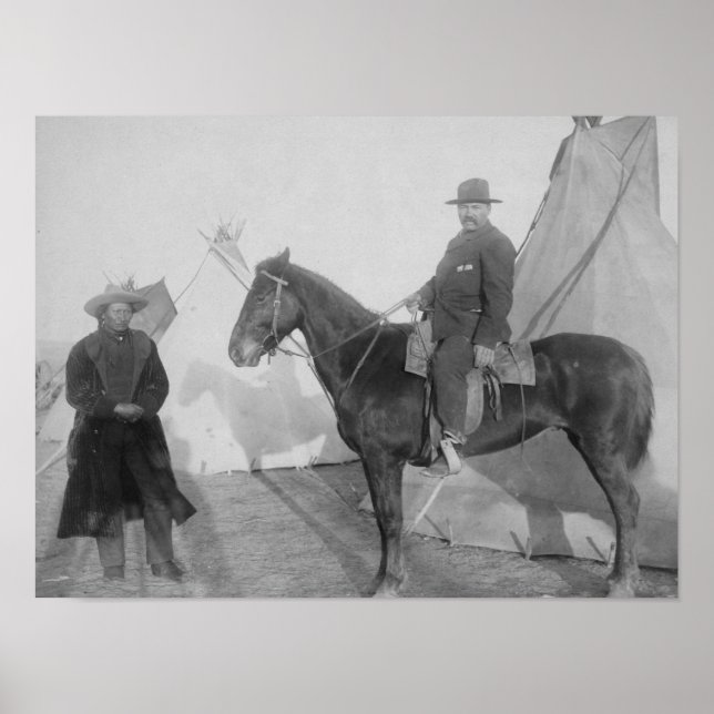 Oglala Chief "Rocky Bear" med White Poster (Framsidan)