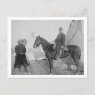 Oglala Chief "Rocky Bear" med White Vykort