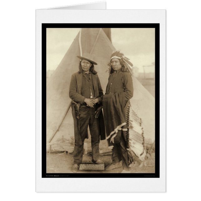 Oglala Chiefs Red Cloud & American Horse SD 1891 Hälsningskort (Framsidan)