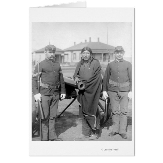 Oglala Indian Plenty Horses Hälsningskort (Framsidan)