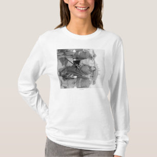 Oglala indiska överflödhästar med soldaten för 2 tee