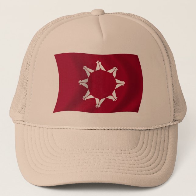 Oglala Lakota Flagga Hat Truckerkeps (Framsida)