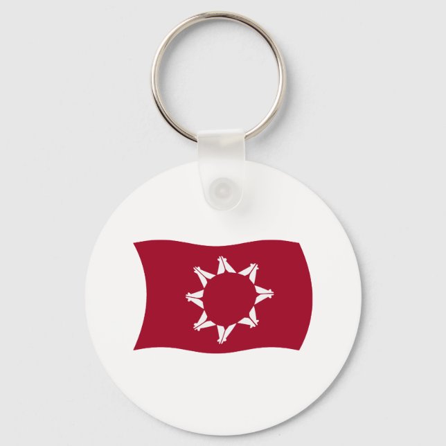 Oglala Lakota Flagga Keychain Nyckelring (Framsida)