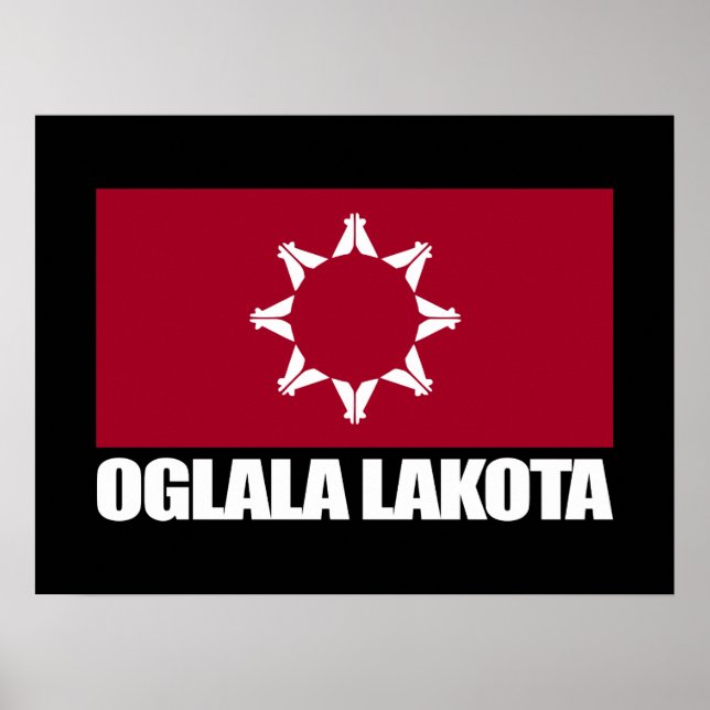 Oglala Lakota Flagga Poster (Framsidan)