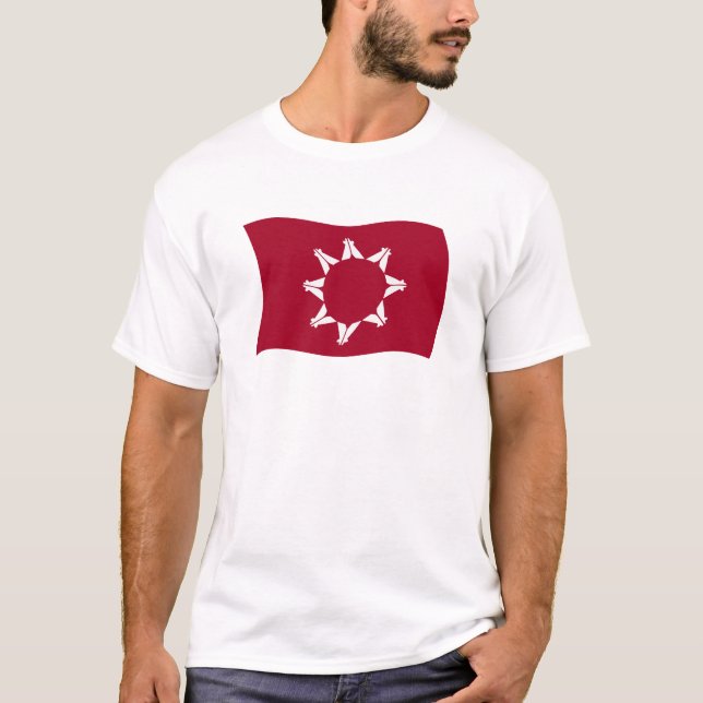 Oglala Lakota Flagga Shirt T Shirt (Framsida)