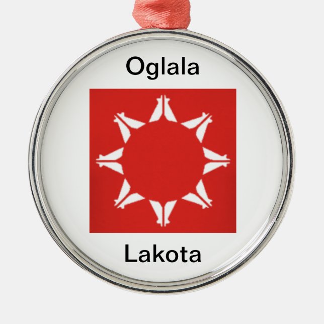 Oglala Lakota prydnad Julgransprydnad Metall (Framsidan)