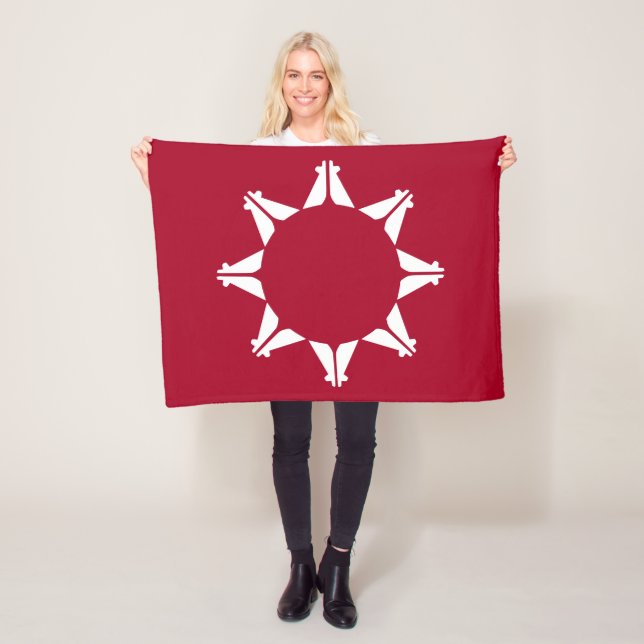 Oglala Lakota Sioux Flagga Fleecefilt (På plats)