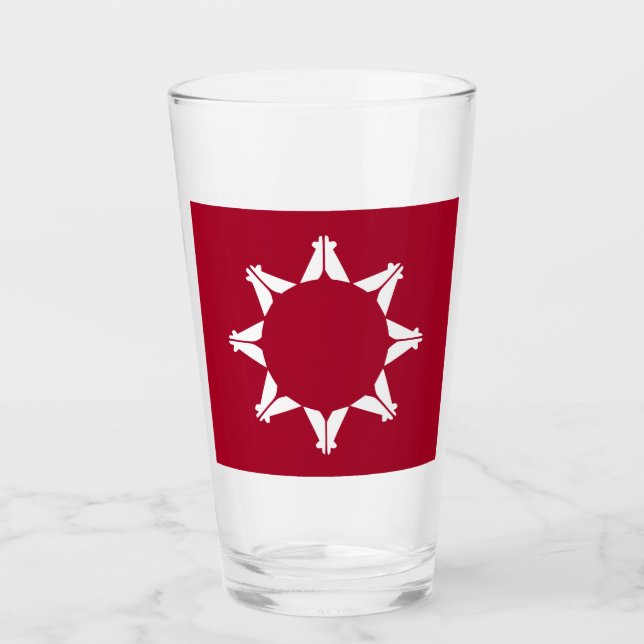 Oglala Lakota Sioux-flagga Glaskopp (Framsida)