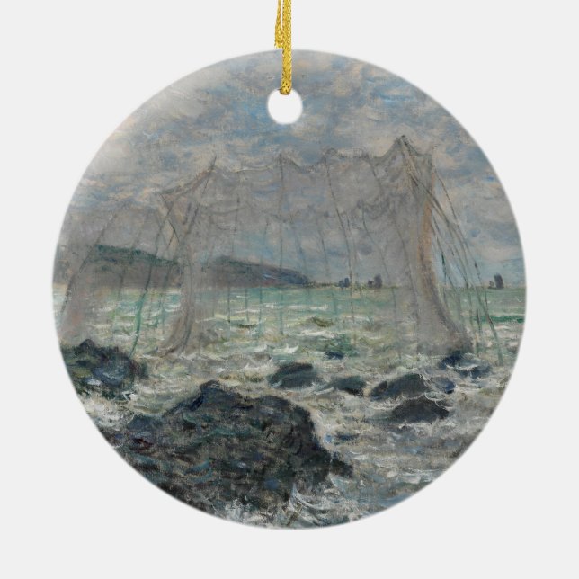 Oglala Lakota Sioux Flagga Julgransprydnad Keramik (Baksidan)