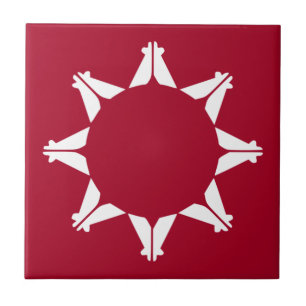 Oglala Lakota Sioux Flagga Kakelplatta