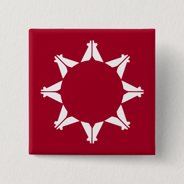 Oglala Lakota Sioux Flagga Knapp (Framsida)