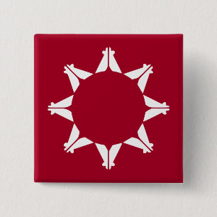 Oglala Lakota Sioux Flagga Knapp