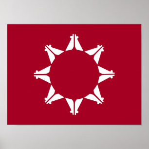 Oglala Lakota Sioux Flagga Poster