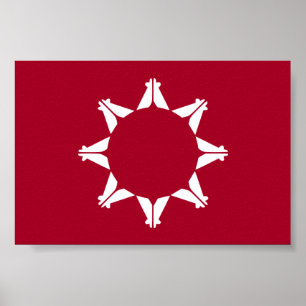 Oglala Lakota Sioux Flagga Poster