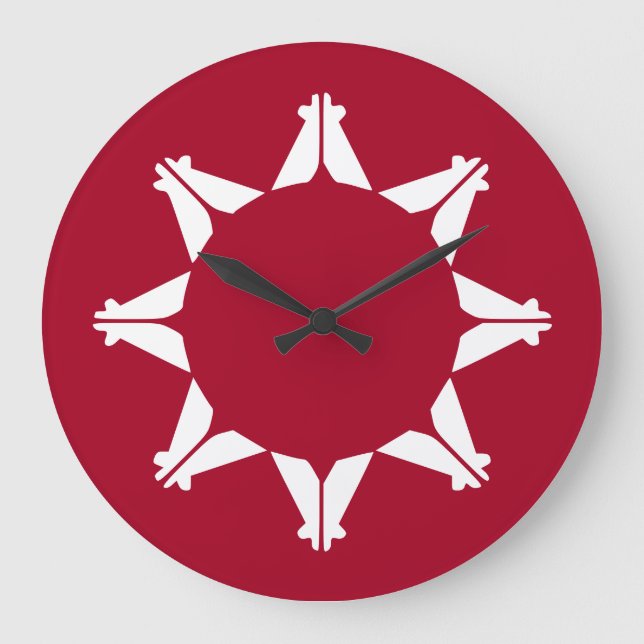 Oglala Lakota Sioux Flagga Stor Klocka (Framsida)