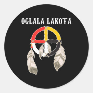 Oglala Lakota Sioux South Dakota Medicine Wheel La Runt Klistermärke