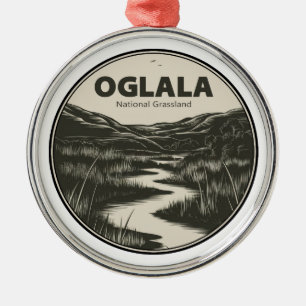 Oglala National Grassland Nebraska Stream Julgransprydnad Metall