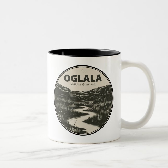 Oglala National Grassland Nebraska Stream Två-Tonad Mugg (Höger)