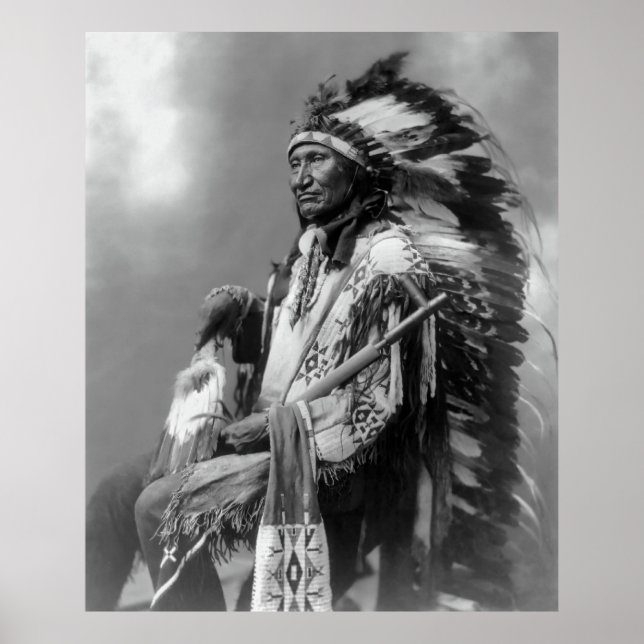 Oglala Sioux Chief Rocky Bear c. 1899 Poster (Framsidan)