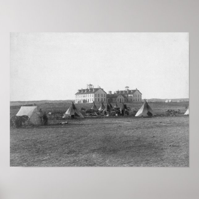 Oglala Tipi framför US School for Indians Poster (Framsidan)