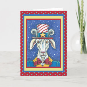 OGLD GOAT UNCLE SAM, FUNNY FARM PATRIOTIC BILLYGOA HELGKORT