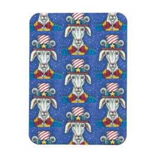 OGLD GOAT UNCLE SAM, FUNNY FARM PATRIOTIC BILLYGOA MAGNET