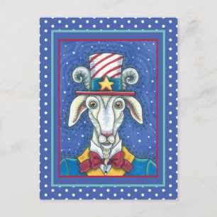 OGLD GOAT UNCLE SAM, FUNNY FARM PATRIOTIC BILLYGOA VYKORT