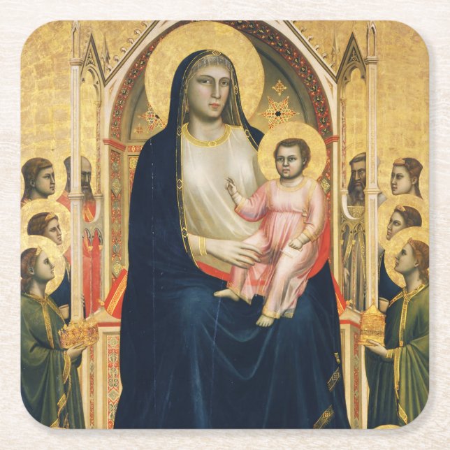 Ognissanti Madonna, Giotto, 1306-1310 Underlägg Papper Kvadrat (Framsidan)