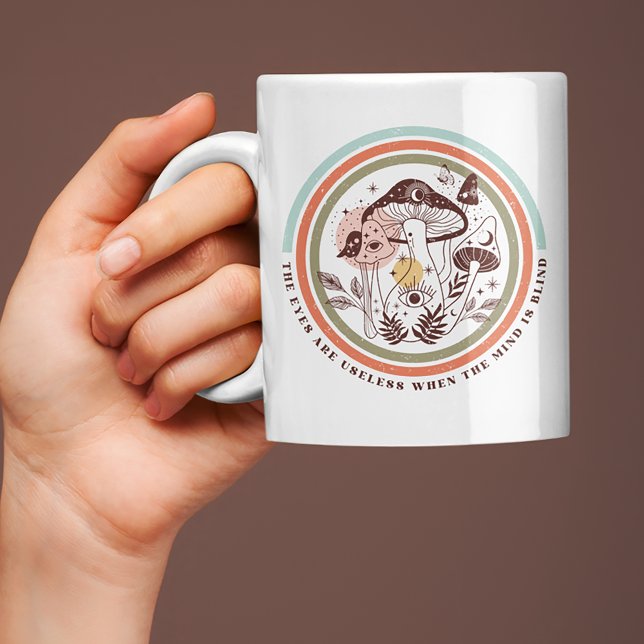 Ögon är själviskt när tanken är Blind Boho Kaffemugg (Skapare uppladdad)