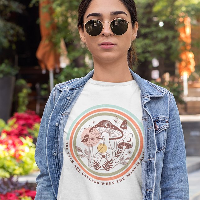 Ögon är själviskt när tanken är Blind Boho T Shirt (Skapare uppladdad)