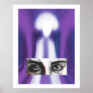 Ögon art lila poster