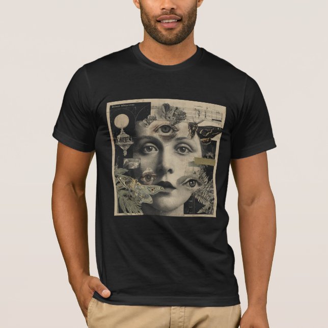 Ögon av det Ockulta — gotisk finkonst T Shirt (Framsida)