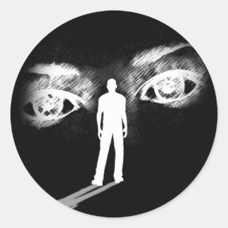 Ögon av guddess dekal (svart) runt klistermärke