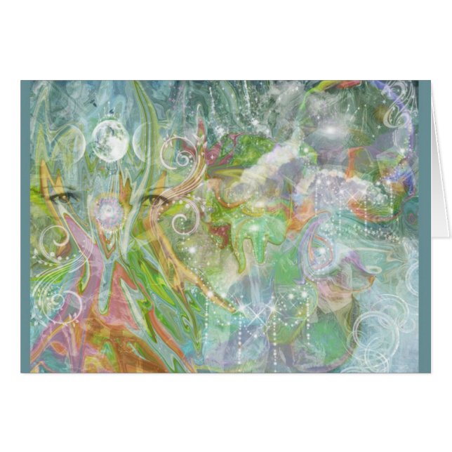 Ögon av gudinnan hälsningskort (Framsidan Horizontal)