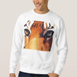 Ögon av tigerkonstverk sweatshirt