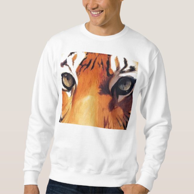 Ögon av tigerkonstverk sweatshirt (Framsida)
