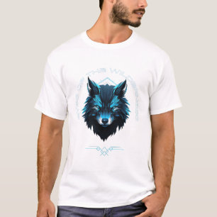 Ögon av vildmarken – Neon Cyber Ulvande Andlig An T Shirt