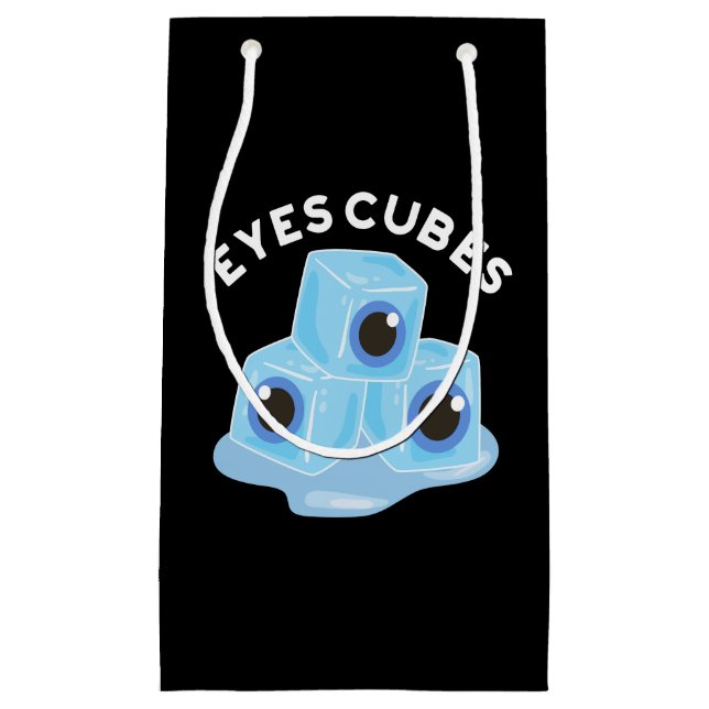 Ögon Cubes Funny Ice Pun Mörk BG (Framsidan)