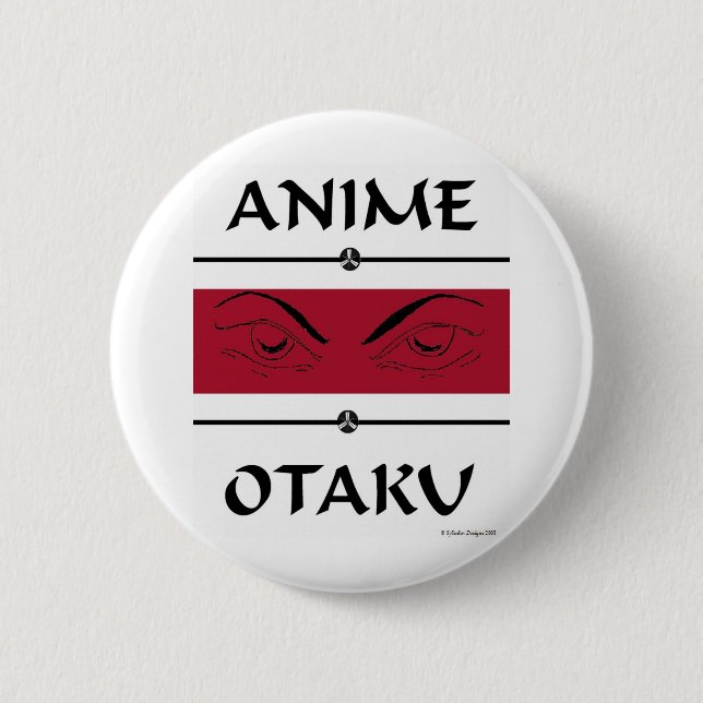 Ögon för AnimeOtaku ondska Knapp (Framsida)
