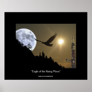Ögon för den Stigning Måne-Fantasy Art Poster