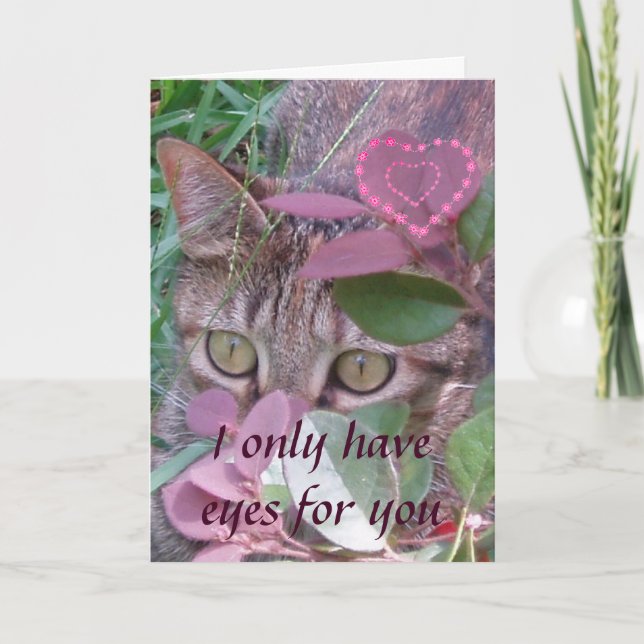 Ögon för ditt Valentine Card Helgkort (Framsida)