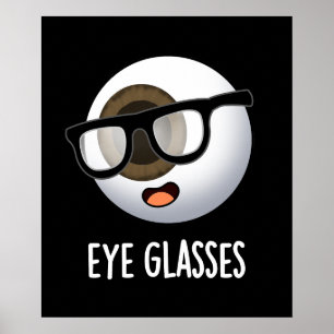 Ögon Glas Roliga Ögonpunsch Dark BG Poster