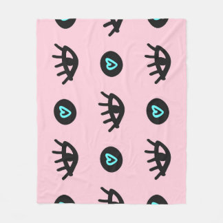 Ögon Hjärtar sömlöst. Fleecefilt