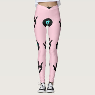 Ögon Hjärtar sömlöst. Leggings