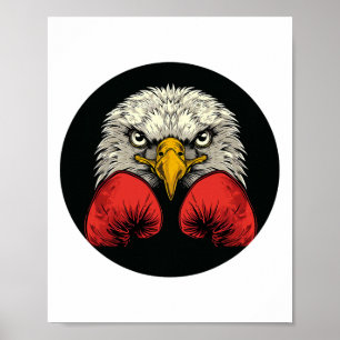 Ögon i boxningshandskar för Coola Boxer Påstående Poster
