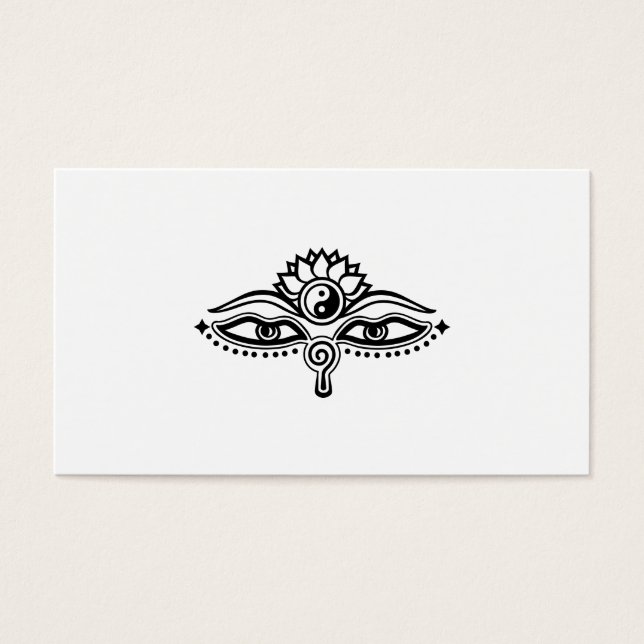 Ögon i Buddha, Yin Yang, Wisdom & Enlightenment Visitkort (Framsidan)
