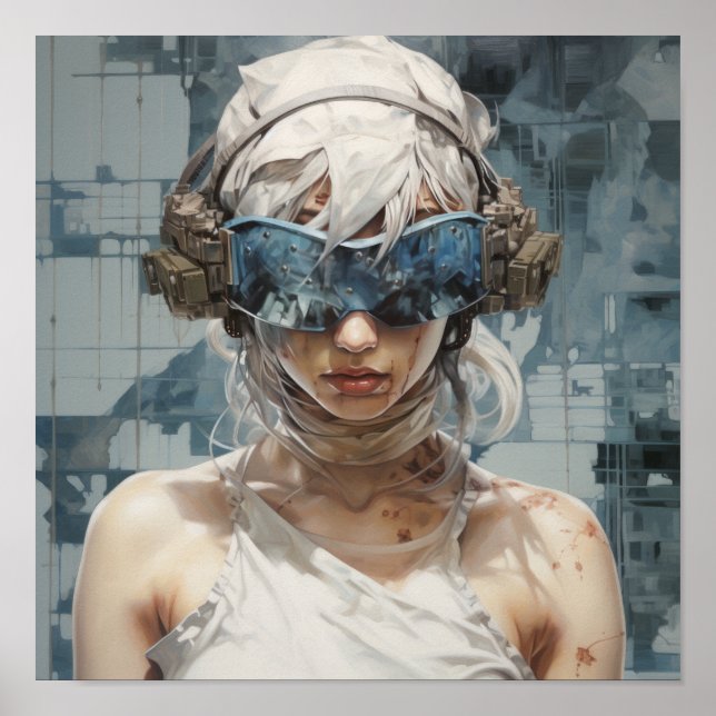 Ögon i morgon: Blind Futuristiska Girl Poster (Framsidan)