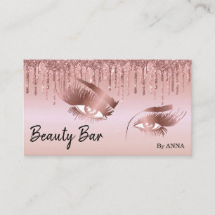 Ögon Makeup-konstnär som kör Guld Long Lash Visitkort