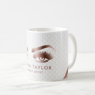 Ögon Makeup-konstnären Lash Eyelash Brows Kaffemugg